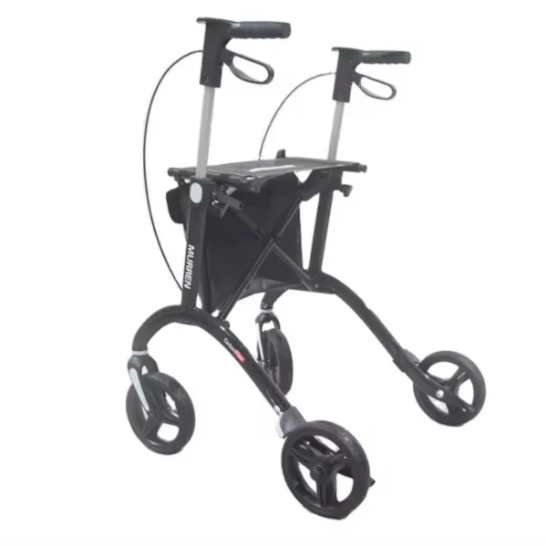 Light Weight Mobility Adult Carbon Fiber Walking Rollator Space Walker with Seat