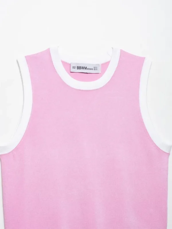 Women Patchwork Top Spring Sleeveless Simple Knitted Women Tank Top O Neck Women Waistcoats - Image 4