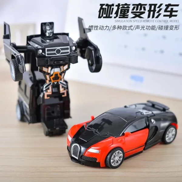 Shape-shifting toy car inertial impact one-button shape-shifting boy puzzle collision shape-shifting Autobot robot - Image 5
