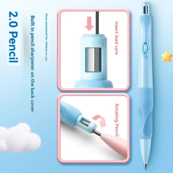 Cute Dolphin 2mm Mechanical Pencils Set Carpenter Drafting HB Pencil 2.0 mm for Drawing Writing Sketching Kawaii School Supplies - Image 4
