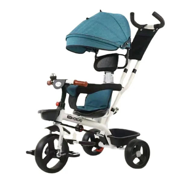 Child Tricycle Stroller Multi-function baby Bicycle Stroller Umbrella Car Three Wheels Baby Carriage With Basket For 1-6 Y - Image 5