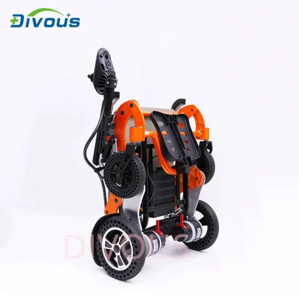 aluminum alloy Disabled Chair Lightweight Foldable Electric Wheelchair For Travels Baby Walker - Image 5