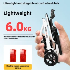 Folding lightweight wheelchair for the elderly, small size, ultra-light portable travel scooter for the elderly