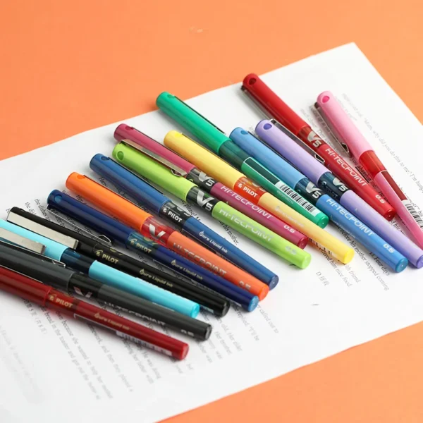 12Japanese Pilot BX-V5 Gel Pens Hi Tecpoint Straight Liquid Pen Large Capacity Quick-drying Ink 0.5mm Needle Point Stationery - Image 5