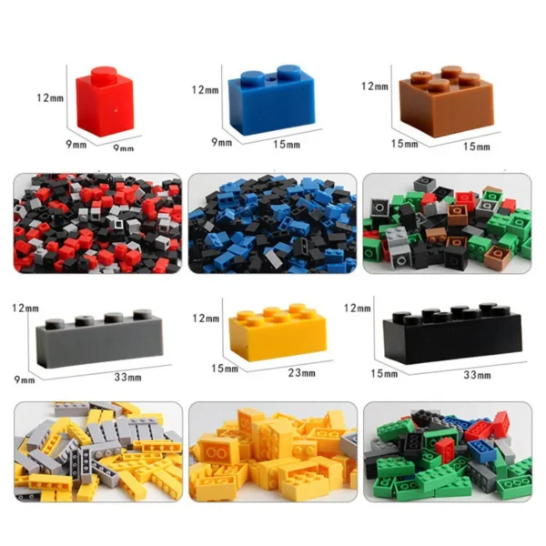 1000 DIY creative building blocks bulk set Urban Classic building blocks Assembled birthday gift children's educational toys - Image 3