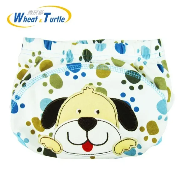 Mother Kids Baby Bare Cartoon Pattern Cloth Diapers Unisex Reusable Washable Infants Children Cotton Training Panties Diapering - Image 4