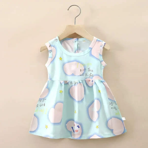 Baby Girls Dress Sleeveless Cute Print Cartoon Kids Princess Dresses Cotton Children Sundress Clothes Girl Summer Beach Clothing - Image 3