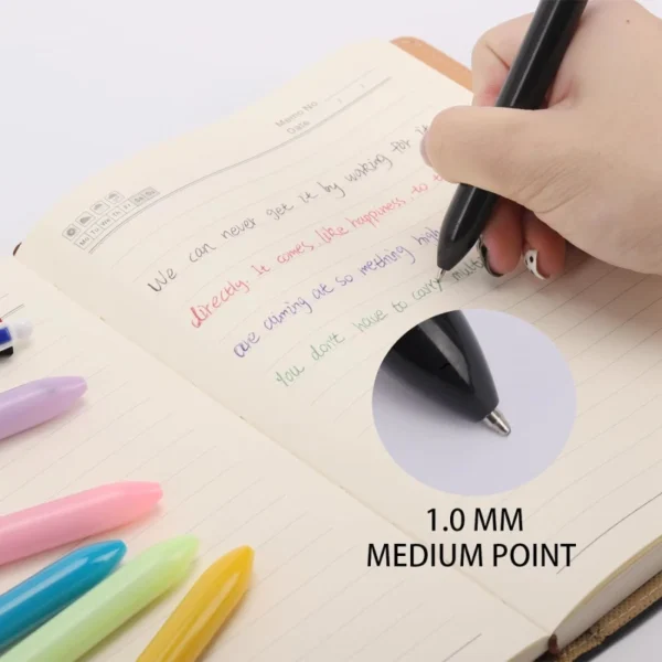 1 Pcs 4-in-1 Multicolor Ballpoint Pen, Medium Point 1.0mm Retractable Colored Pen for Business Office, Student, Doctor Nurse ect - Image 4