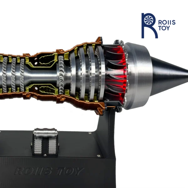 Turbofan Engine Cutaway Model with Working Parts and Detailed Labels for Aviation Training - Image 4