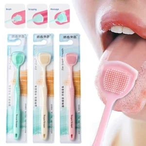 Silicone Tongue Scraper Professional Tongue Cleaner For Men Reusable Double Side Tongue Cleaning Brush Oral Hygiene Supplies