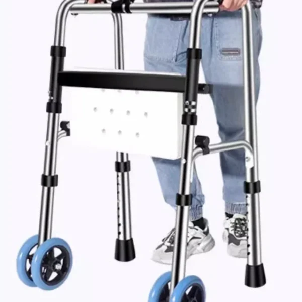 Disability Support Four-Legged Walker Cane Foldable Portable Enhanced Stability Walking Aid Disability Assistance - Image 5