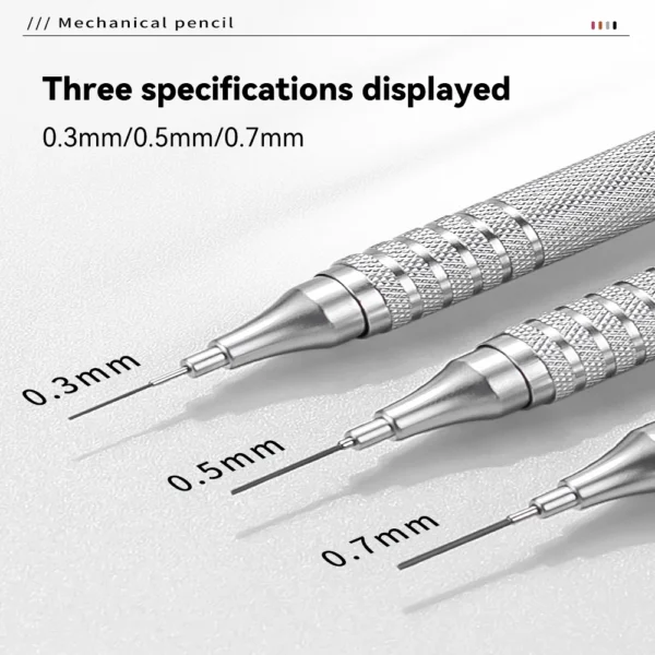 Mechanical Pencil 0.3 0.5 0.7 mm Full Metal Low Center of Gravity Art Drawing Painting Automatic Pencil Office School Art Supply - Image 2