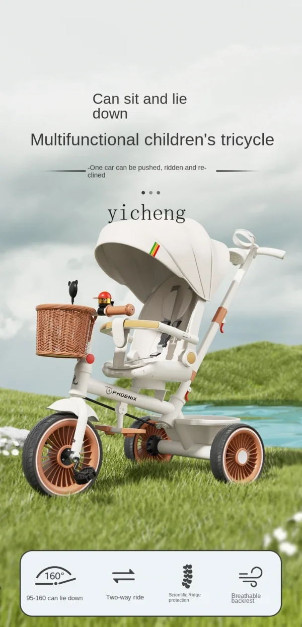Tqh Children's Tricycle 1-3-6 Years Old Large Baby Stroller Baby Pedal Bicycle Walk the Children Fantstic Product - Image 5