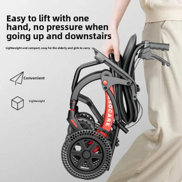 YYSK high-end series wheelchair lightweight and portable manual wheelchair for the elderly - Image 5
