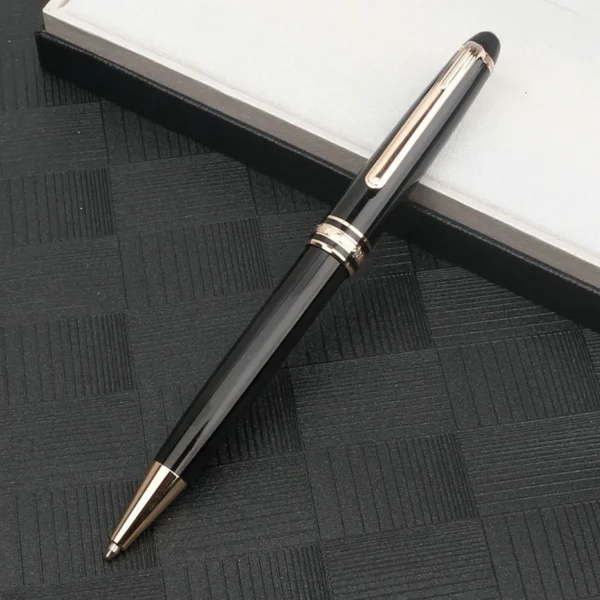 Black Resin Meister MST 163 Ballpoint Pen Business Novel Rollerball Fountain Pen for Writing Kawaii School Supplies Stationery - Image 2
