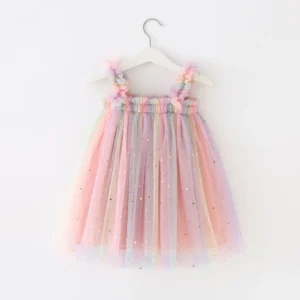 Flower Girls Dresses Children's Clothing Kids Clothes Summer Fairy Party Stage Show Dance Wear Cosplay Costumes Sling Casual