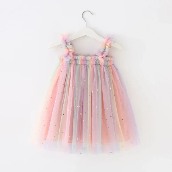 Flower Girls Dresses Children's Clothing Kids Clothes Summer Fairy Party Stage Show Dance Wear Cosplay Costumes Sling Casual