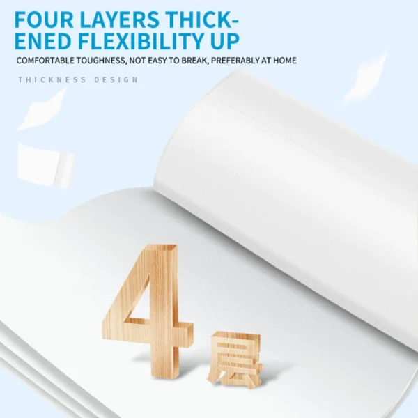 12 Rolls of Full Box of Roll Paper Five Layers of Thickened Core Roll Toilet Paper Toilet Paper - Image 4
