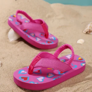 Children's flip-flops for summer wear, ins soft sole anti-slip beach sandals with thick soles