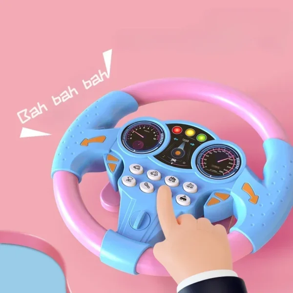 Infant Shining Simulation Steering Wheel Toys Children's Toy Kids Early Education Copilots Stroller Steering Wheel Vocal Toys - Image 4