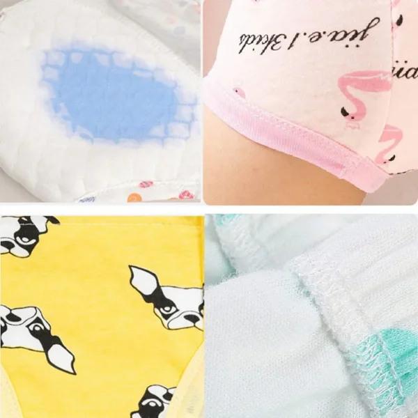 6 Layers Baby Elinfant 2 Size Diapers For Swimming Absorbent Ecological Diapers Reusable Training Panties Happy Flute Newborn - Image 2