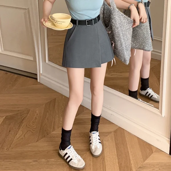 New Women Casual Suit Shorts 2025 Spring Summer Fashion High Waist A-line Shorts Skirts Korean Style Ladies Casual Culottes - Image 4