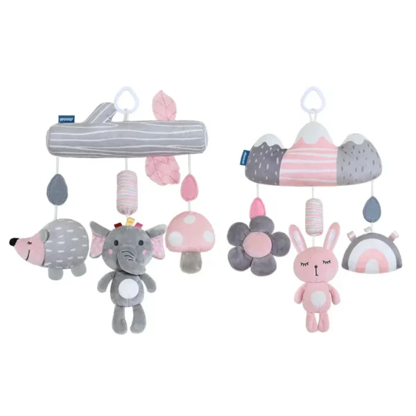 Soft Infant Crib Bed Stroller Mobile Hanging Rattle Baby Educational Toys Brain Developmental Hand Grip Cute Stuffed Animal Toys - Image 5