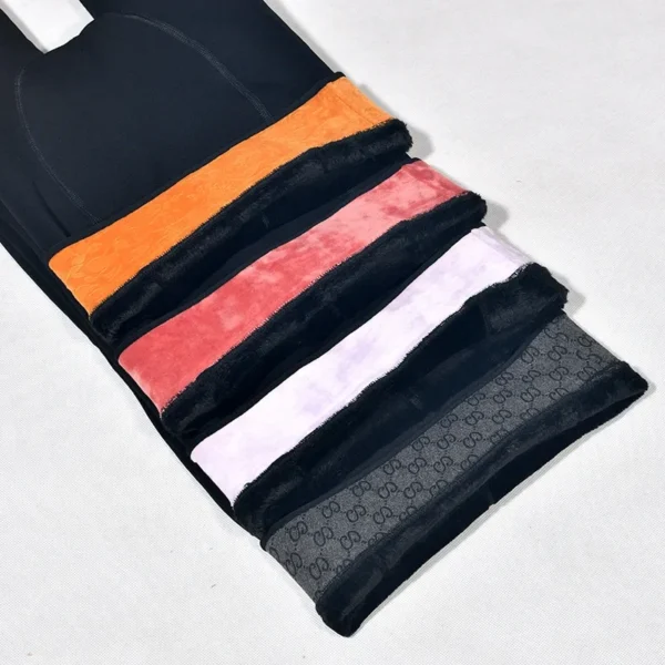Winter Thickened Fleece Lined Nylon Waist Protector One-Piece Tight Layered Seamless Footwear Warm Base Layer Pants - Image 2
