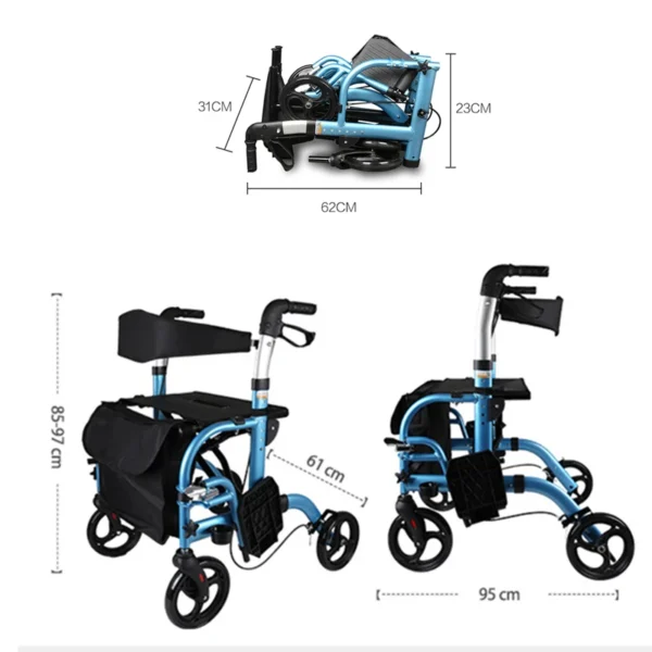 JayCreer Aluminum Rollator Walker - Image 3