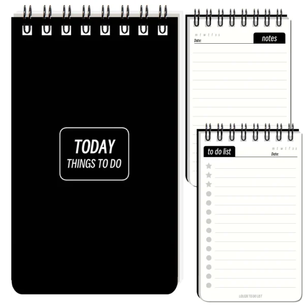 LOLEDE A7 Mini Notebook To Do List University Notebooks Notepad School Sketchbook Diary Travelers Planner Binder Office Journal