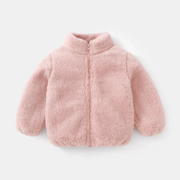 1pcs Boys Girls Autumn Coat Children Winter Thermal Fleece Jacket Kids Coats Double Sided Velvet Outerwear Baby Warm Clothes - Image 2