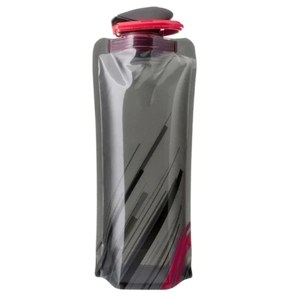 Foldable Water Bottles Reusable Flexible Travel Bottle Plastic Pouch Soft Flask Water Bag With Carabiner Clip - Image 4