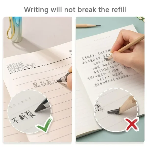 9PCS Eternal Pencil For Kids Cute Pens Painting Art Office&School Supplies Infinity Tips Refill Set Stationery - Image 5