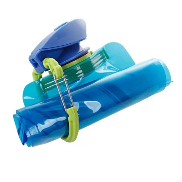 Foldable Water Bottles Reusable Flexible Travel Bottle Plastic Pouch Soft Flask Water Bag With Carabiner Clip - Image 3