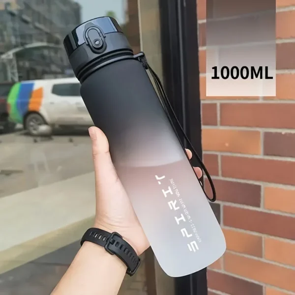 1L Large Capacity Sports Water Bottle Motivational Leak Proof Portable Reusable Plastic Cups Outdoor Travel Gym Jugs - Image 2