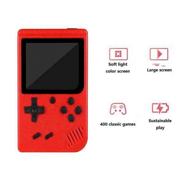 A Red Retro Classic Games Children's Handheld Small Game Console With Hundreds Of Game Charging Can Be Connected To The TV - Image 2