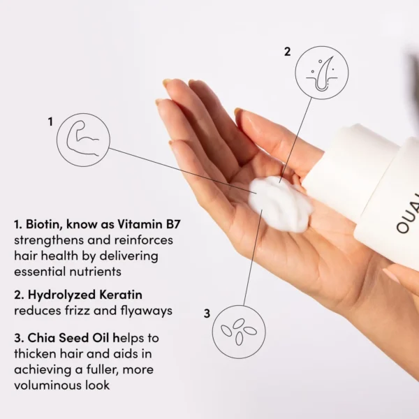 OUAI Fine Shampoo and Conditioner Set - Sulfate Free Shampoo and Conditioner for Fine Hair 300 mL + 300 mL - Image 5