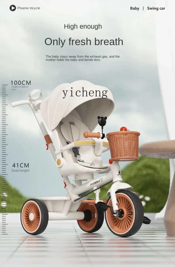 Tqh Children's Tricycle 1-3-6 Years Old Large Baby Stroller Baby Pedal Bicycle Walk the Children Fantstic Product - Image 6