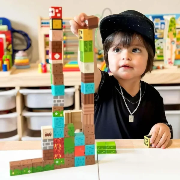 Magnetic Building Blocks Super Mario Toddler Toys for Boy Girl 3+ Build Magnet Cube STEM Game Sensory Christmas Gift for Kid Set - Image 5