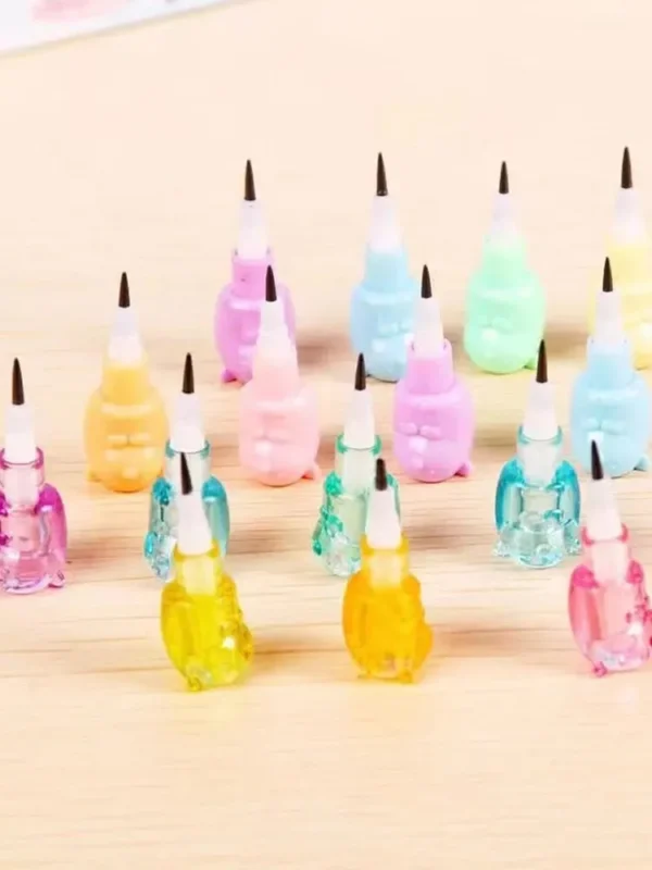 2pcs/Set Cute Bear Non Sharpening Mechanical Pencil Student Writing Pen School Office Supplies Pencil Stationery Gifts - Image 4