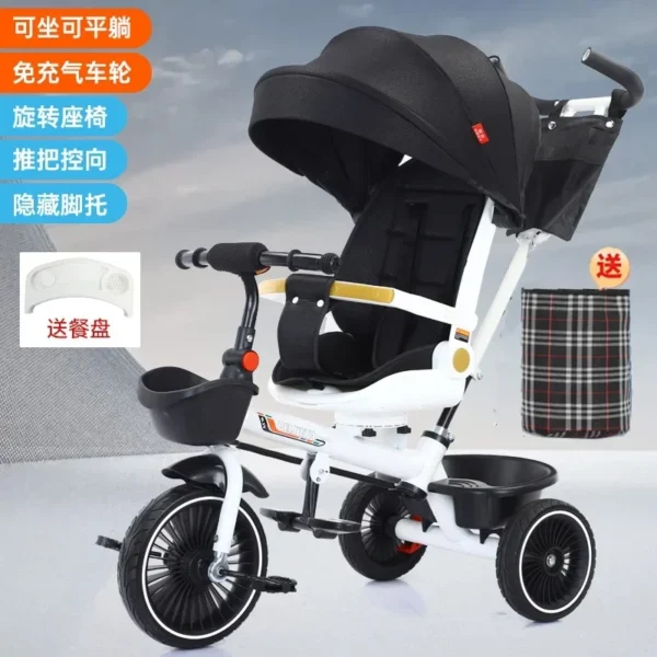 Children's Tricycles Bicycles for Sitting and Lying Down Baby Strollers Rotating Seats Walking Tools for Children - Image 3