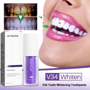 V34 Teeth Whitening Toothpaste Protect Tooth Enamel Intensive Stain Removal v34 Colour Corrector Toothpaste Improve Yellow Teeth