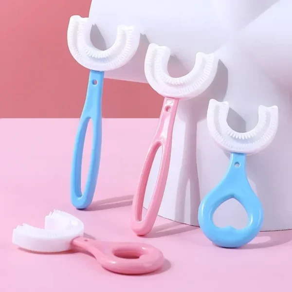 Baby Toothbrush Children 360 Degree U-shaped Child Toothbrush Teethers Baby Tooth Brush Silicone Kids Teeth Oral Care Cleaning - Image 2