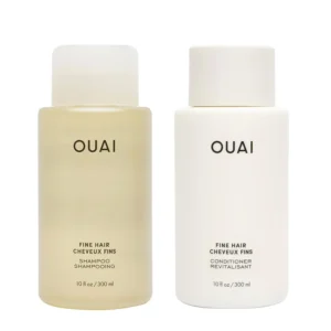 OUAI Fine Shampoo and Conditioner Set - Sulfate Free Shampoo and Conditioner for Fine Hair 300 mL + 300 mL