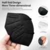 10-200PCS mascarillas fpp2 Black KN95 CE Certified FFP2 face mask mascarilla kn95 5Layers Non-wove Adult ffp2 mask kn95 reusable - Image 6
